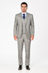 Pleated Suit - Mens Suits With Pleated Pant - Regular Fit Light Grey Suit