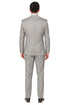 Pleated Suit - Mens Suits With Pleated Pant - Regular Fit Light Grey Suit