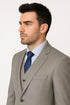 Pleated Suit - Mens Suits With Pleated Pant - Regular Fit Light Grey Suit