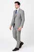 Pleated Suit - Mens Suits With Pleated Pant - Regular Fit Light Grey Suit