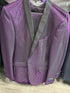 Mens Shiny Purple Tuxedo Jacket with Black Satin Shawl Lapel – Formal Party Blazer for Prom and Weddings