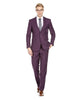 Mens Skinny Slim Suits Plum