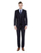 Mens Slim Fit Vested Funeral Suit Navy
