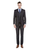 Mens Smart Slim Vested Suit Charcol Grey