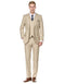 Mens Vested Smart Modern Fit Suit Light Tan