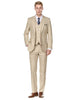 Mens Vested Smart Modern Fit Suit Light Tan