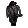 SHIMMERY GANGSTER Black And Bold Pronounce White Stripe ~ Pinstripe Fashion Limited,