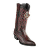 Mens King Exotic Ostrich Leg Boots Black Cherry (4980518)