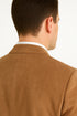 Mens Microsuede Camel Classic Fit Two Button Blazer