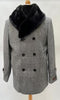 Mens Plaid Overcoat - Peacoat - Plaid Gray Topcoats
