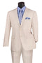 Men's 2PC Summer Seersucker Modern Fit Suit in Tan Pinstripe
