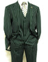Mens 2 Button Gangster Pinstripe Suit in BLACK / GREY / NAVY / BURGUNDY