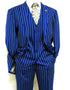 Mens 2 Button Gangster Pinstripe Suit in BLACK / GREY / NAVY / BURGUNDY