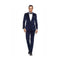 Mens Alberto Nardoni Navy Blue Velvet 2 Button Slim Fit Suit