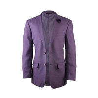 Mens Alberto Nardoni Purple Two Button Linen Blazer