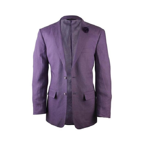 Mens Alberto Nardoni Purple Two Button Linen Blazer