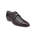 Mens Belvedere Sabato Crocodile Patchwork Oxford Dress Shoe in Black Cherry