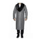 Mens Big And Tall Light Grey Wool Outerwear Coat Overcoat