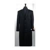 Mens Black 4 Button Wool Single Breasted Bravo Top Overcoat