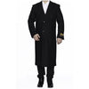 Mens Black Alberto Nardoni Full Length Wool Dress Overcoat