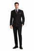 Mens Black Double Breasted Suit - Mens Double Breasted 1920'S Wide Bold Gangster Pinstripe Suit in Black