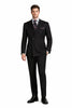 Mens Black Double Breasted Suit - Mens Double Breasted 1920'S Wide Bold Gangster Pinstripe Suit in Black
