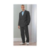 Mens Black Linen Front Closure Double Breasted