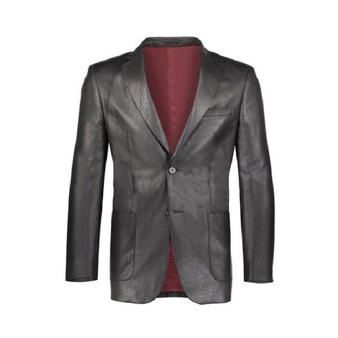 Mens Black Slim Fit Two Button Single Breasted Blazer