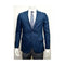 Mens Blue Linen Two Button Single Breasted Sportcoat