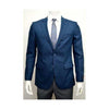 Mens Blue Linen Two Button Single Breasted Sportcoat