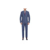 Mens Blue Notch Lapel Plaid Verno Pattern Slim Fit Suit