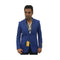 Mens Blue Notch Lapel Single Breasted Blazer Sport Coat Blazer
