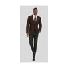 Mens Brown Two Button Solid Pattern Single Breasted Blazer