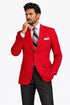 Mens Classic Fit Poplin Club Sport Coat Blazer In Red