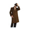 Mens Cognac Alberto Nardoni Brand Full Length Topcoat