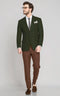 Mens Dark Green Winter Blazer - Hunter Sport Coat jacket Modern Fit 2 Button Style Notch