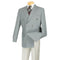 Mens Double Breasted Blazer Fabric Sport Jacket Coat Gray Grey
