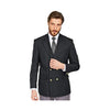 Mens Double Breasted Blazer with Gold Buttons Wool Overcoat