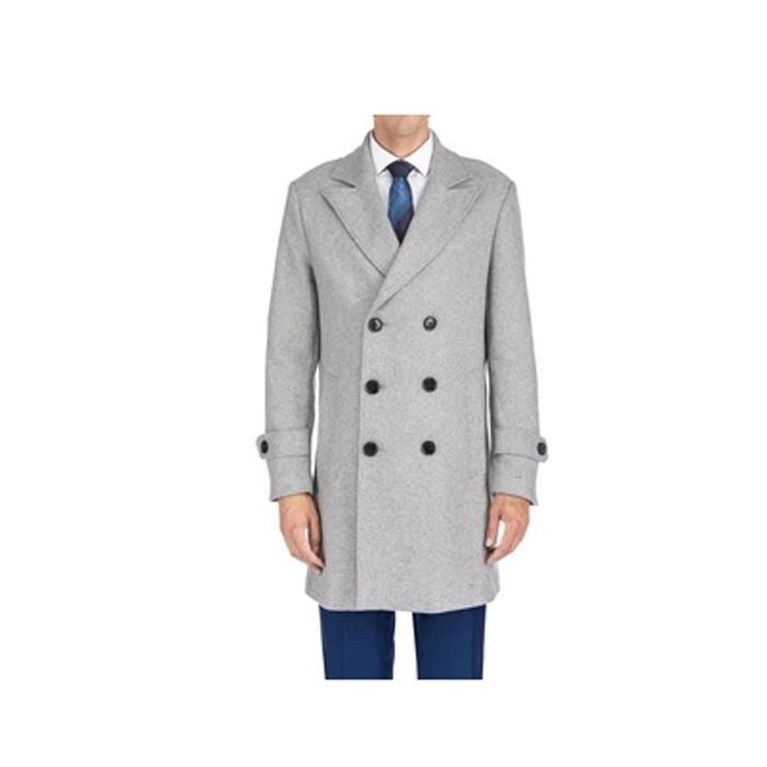 Mens NCH Coat in Grey with Breasted Design – Timeless Style for Men