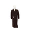Mens Double Breasted Full Length Maxi Trench Coat Brown