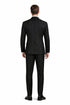 Mens Black Double Breasted Suit - Mens Double Breasted 1920'S Wide Bold Gangster Pinstripe Suit in Black