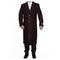 Mens Full Length Wool Dress Burgundy Color Top Coat / Overcoat