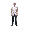 Mens Gold White Single Breasted Blazer Sport Coat