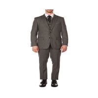 Mens Grey British Peak Blinder Herringbone Fabric Slim Fit Suit