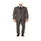 Mens Grey British Peak Blinder Herringbone Fabric Slim Fit Suit