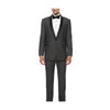 Mens Grey with Black Slim Fit One Button Sport Coat