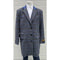 Mens Houndstooth Coat - Houndstooth Peacoat - Mens Houndstooth Overcoat-Gray