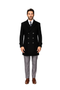 Mens Knee Length Pea coat Balck Mens Peacoat