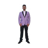 Mens Lavender Two Button Black Shawl Lapel Blazer Sport Coat