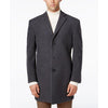 Mens Medium Gray Slim Fit Topcoat - Overcoat Three Quarter
